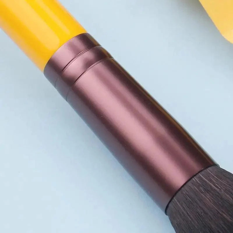 11-Piece Makeup Brush Set with Wooden Handles & Travel Bag