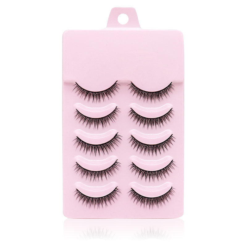 Natural Short Cross False Lashes – 5 Pairs