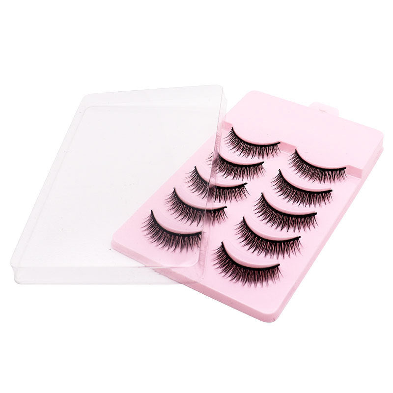Natural Short Cross False Lashes – 5 Pairs