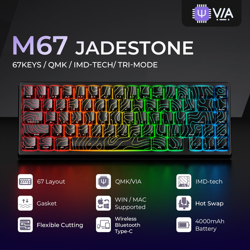 XVX M67 Mechanical Keyboard – Interstellar Black, RGB, Hot-Swap