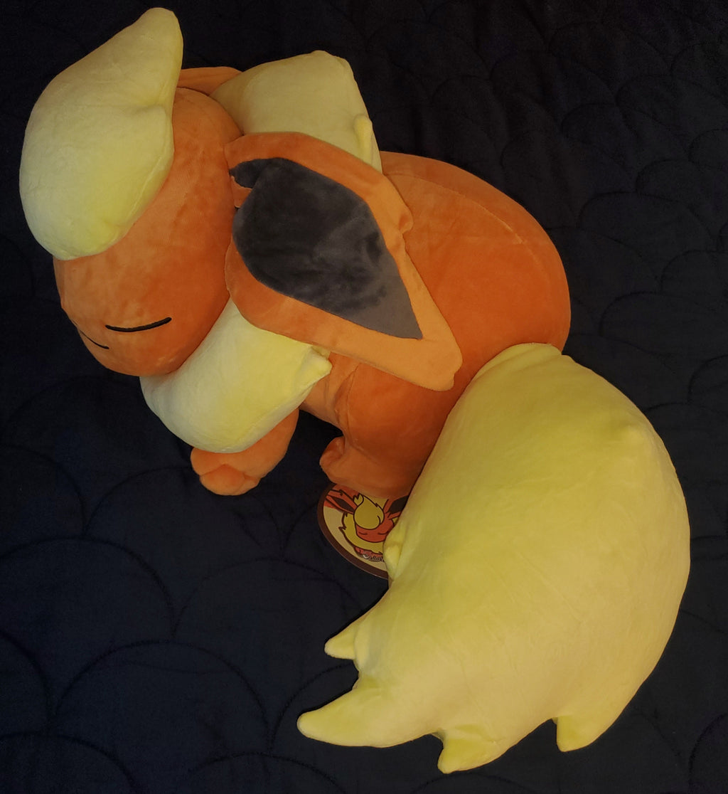 Pokémon Center Flareon Sleeper Plush – Authentic, with Tags