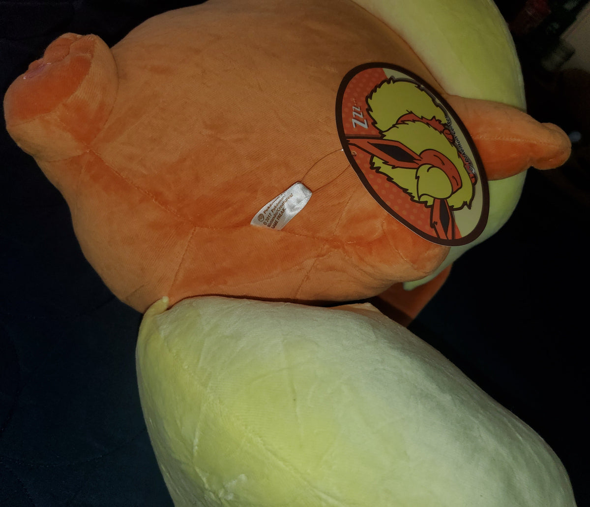Pokémon Center Flareon Sleeper Plush – Authentic, with Tags