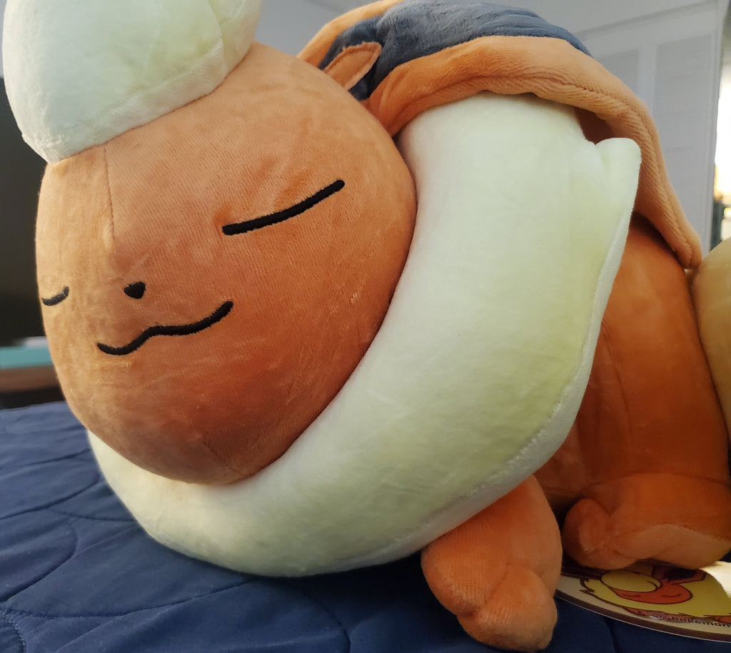 Pokémon Center Flareon Sleeper Plush – Authentic, with Tags