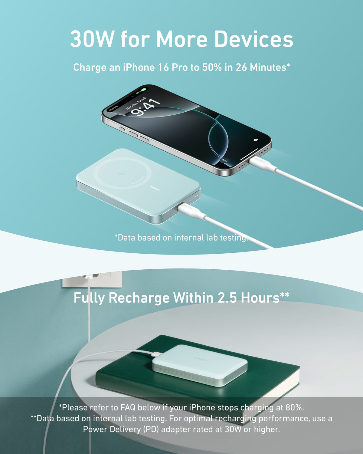 Anker MagGo 10K Slim Magnetic Power Bank – Qi2 15W
