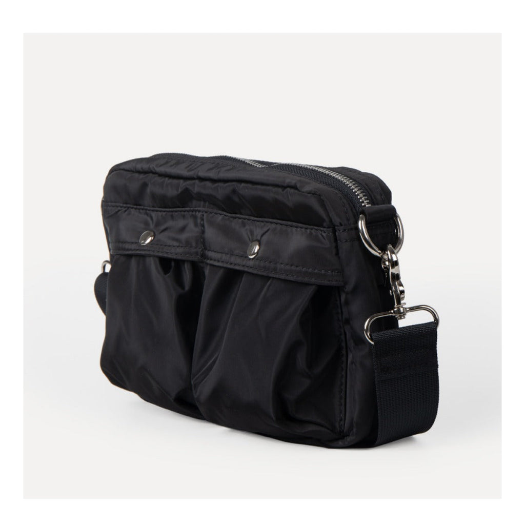Pleated Nylon Mini Square Crossbody Bag