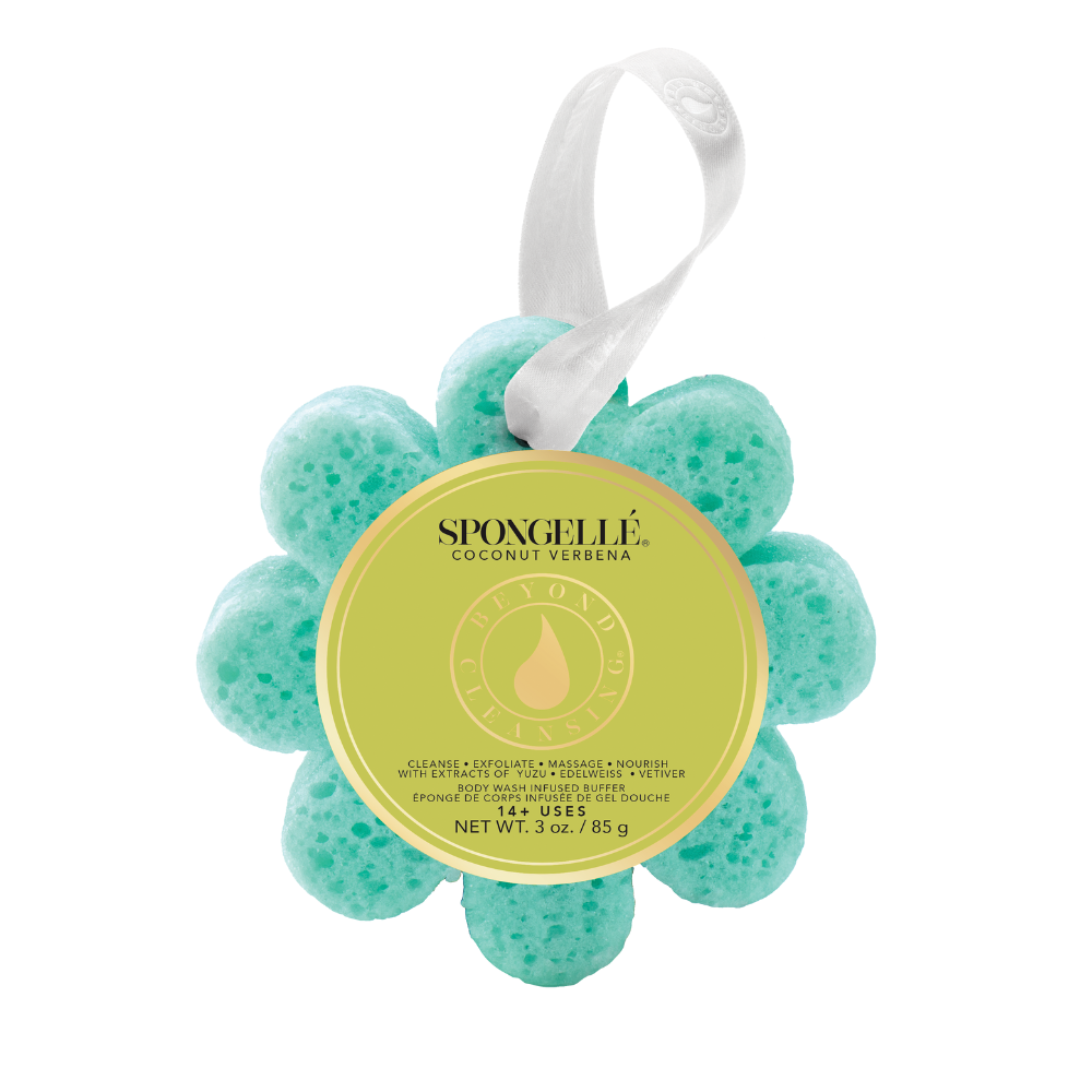 Spongellé Coconut Verbena Bath Sponge – Body Wash + Buffer