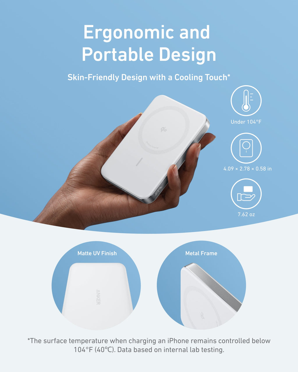 Anker MagGo 10K Slim Magnetic Power Bank – Qi2 15W