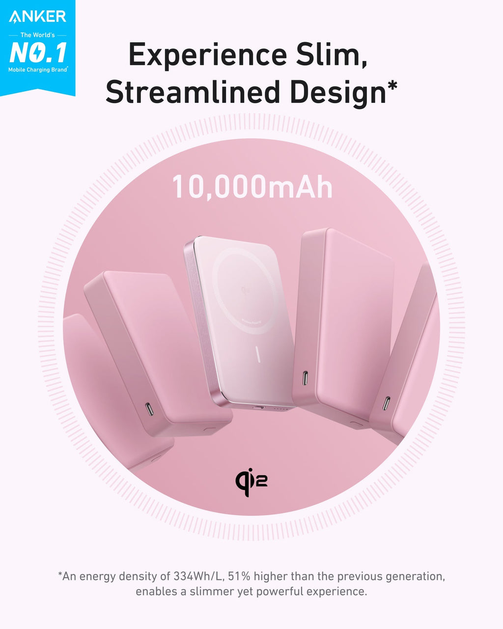 Anker MagGo 10K Slim Magnetic Power Bank – Qi2 15W