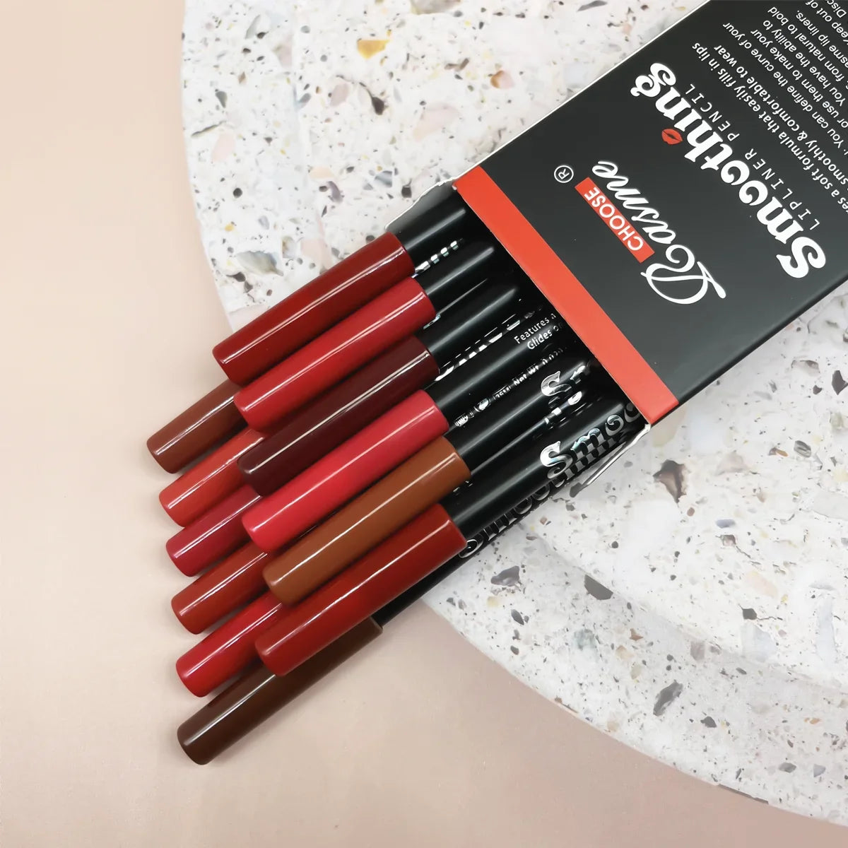Pro Lip Liner Set – 12 Matte Shades