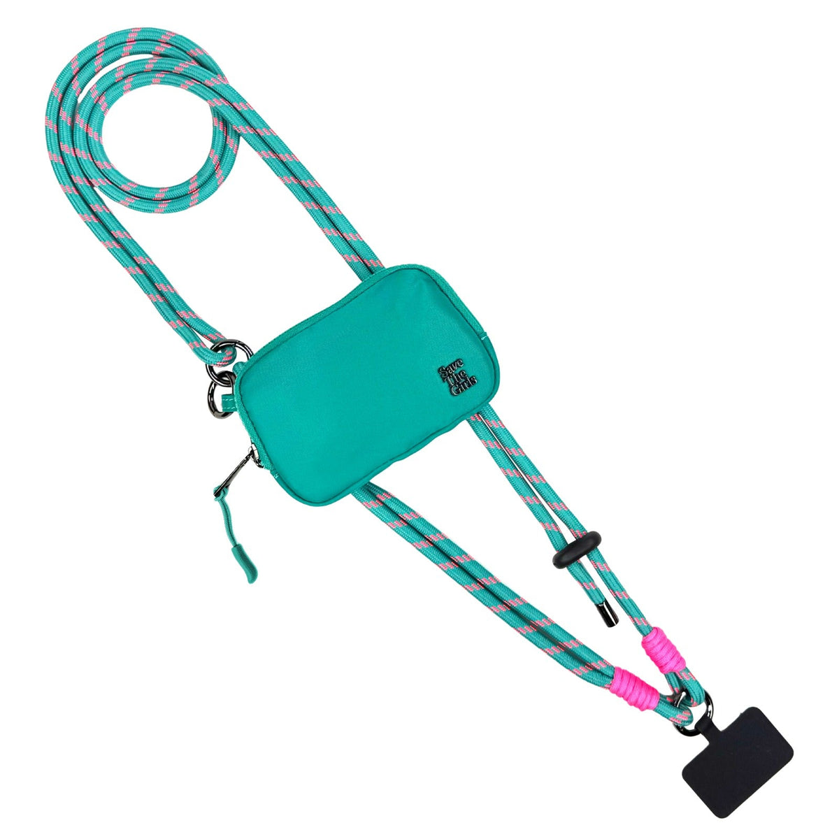 Save the Girls Twin Rope Crossbody Phone Strap with RFID Pouch
