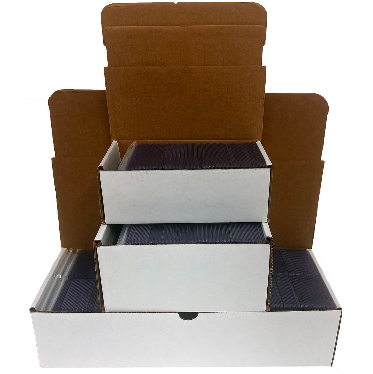 Trading Card Storage Box with Toploaders & Sleeves