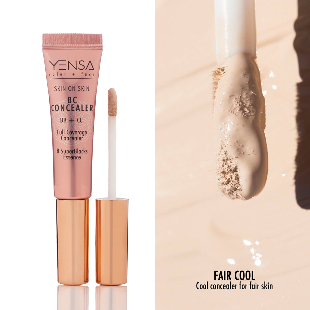 YENSA Skin On Skin BB + CC Serum Concealer – Full Coverage, 11 Shades