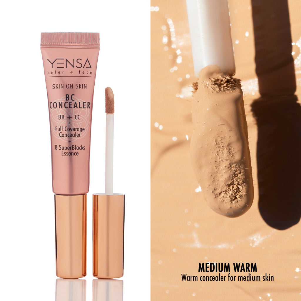 YENSA Skin On Skin BB + CC Serum Concealer – Full Coverage, 11 Shades