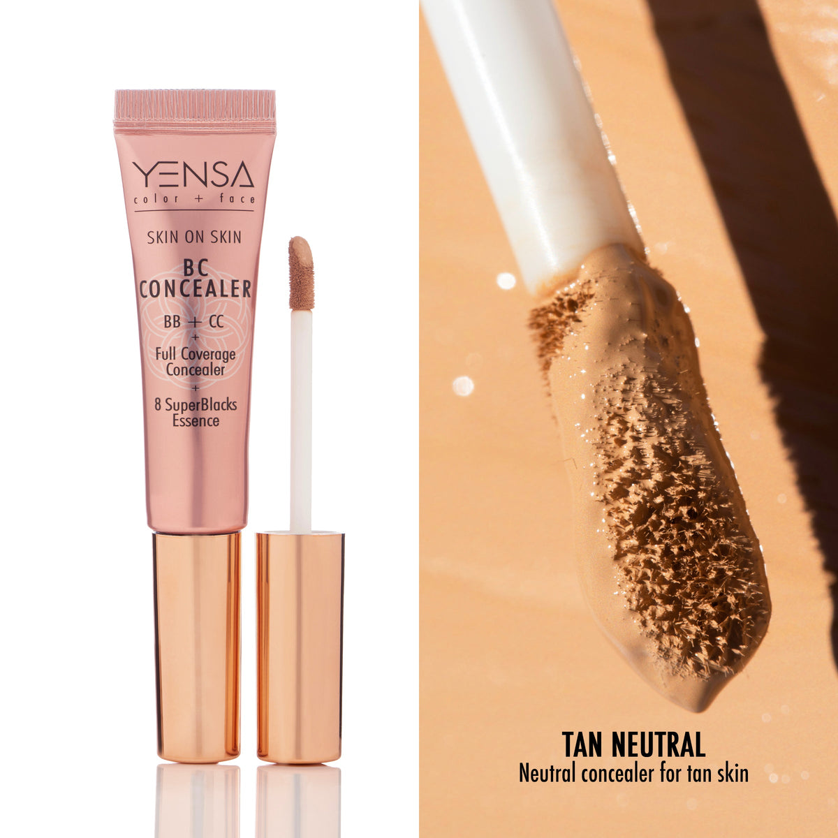 YENSA Skin On Skin BB + CC Serum Concealer – Full Coverage, 11 Shades