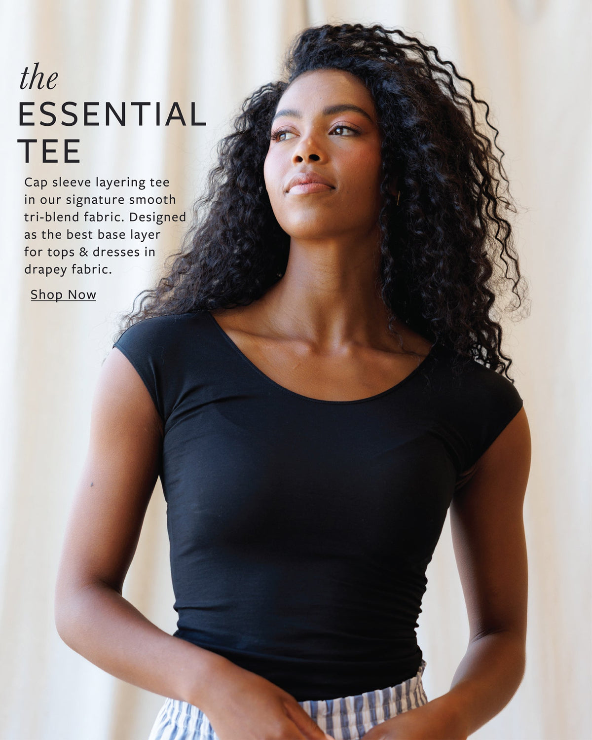 Downeast Essential Tee – Fitted Scoop Neck