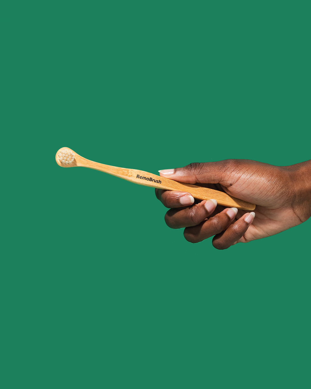 Remo Bamboo Tongue Brush with Miswak Bristles