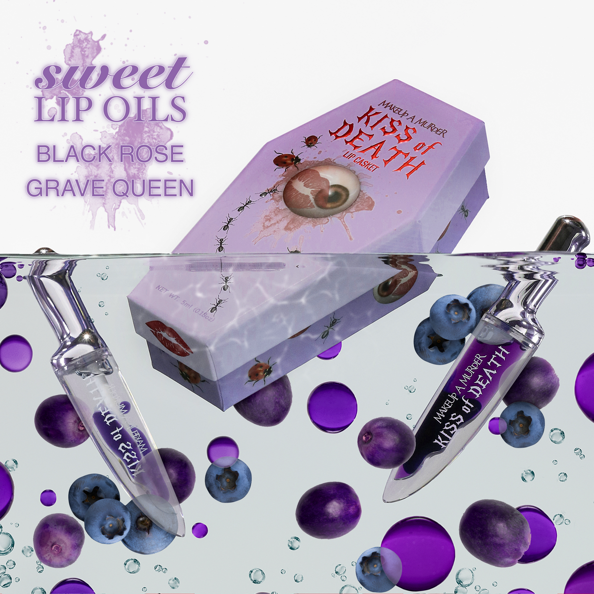 KISS of DEATH Bloody Lip Oil – Knife Applicator