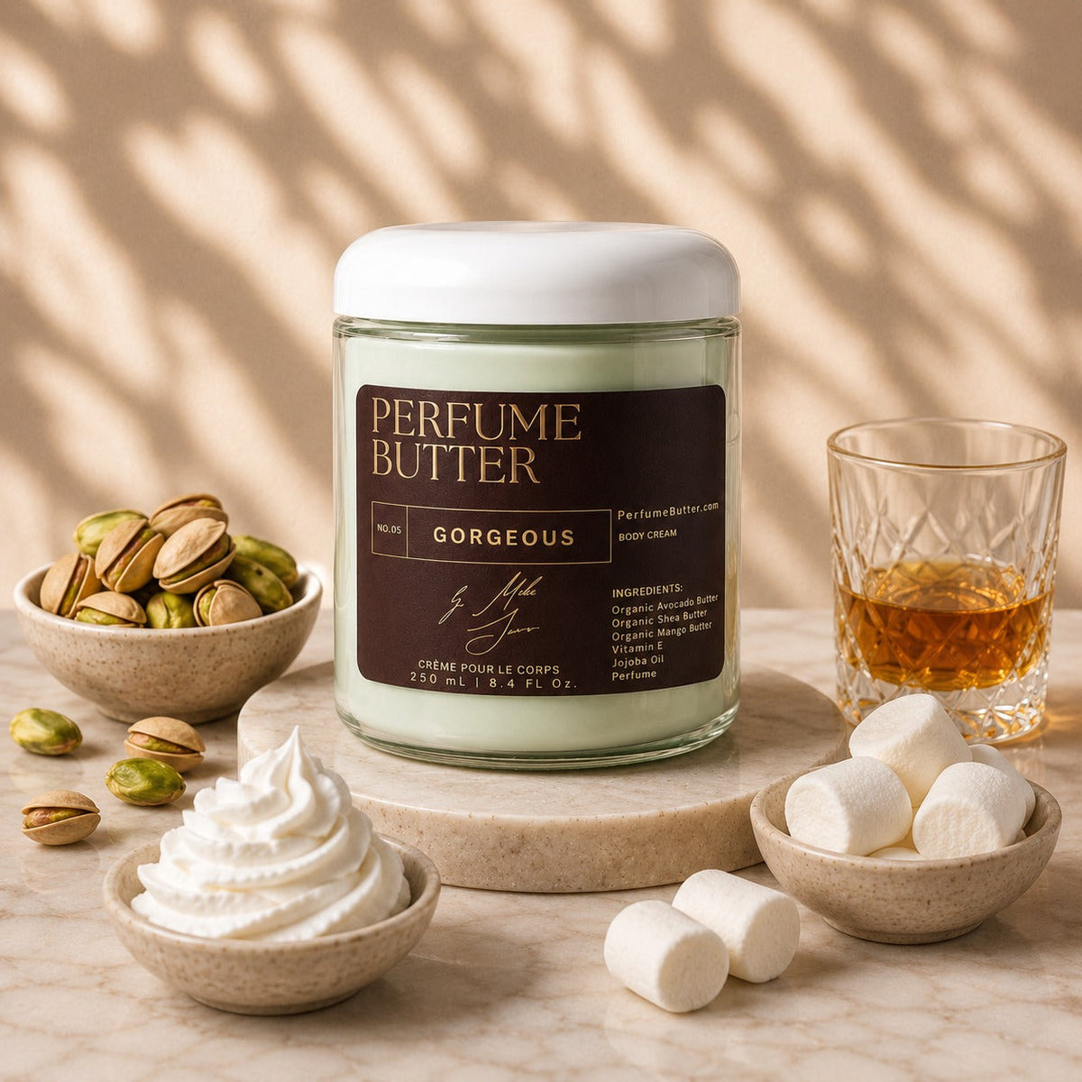 GORGEOUS Perfume Body Butter – Pistachio & Marshmallow