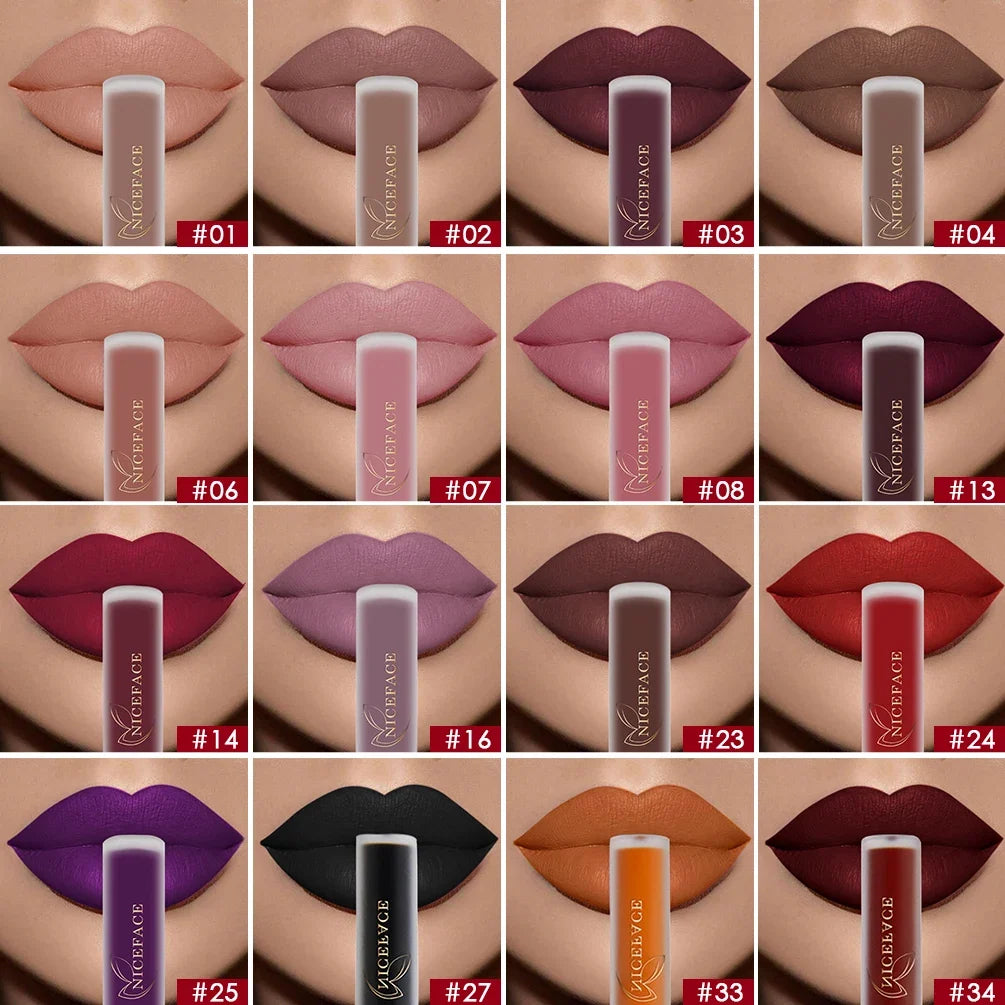 NICEFACE Matte Liquid Lipstick – Waterproof, Long-Lasting