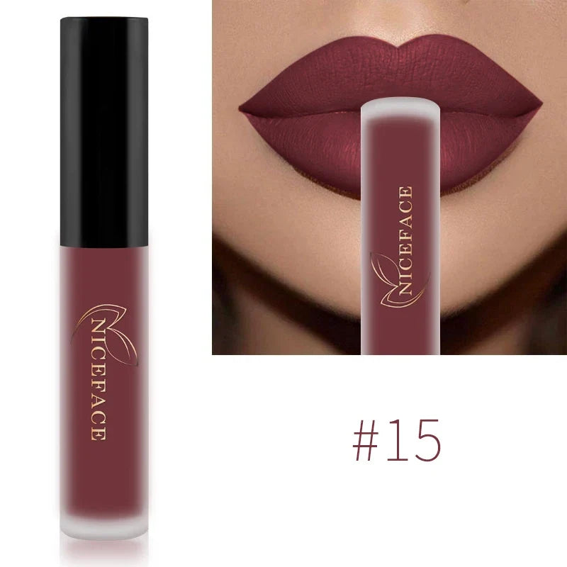 NICEFACE Matte Liquid Lipstick – Waterproof, Long-Lasting