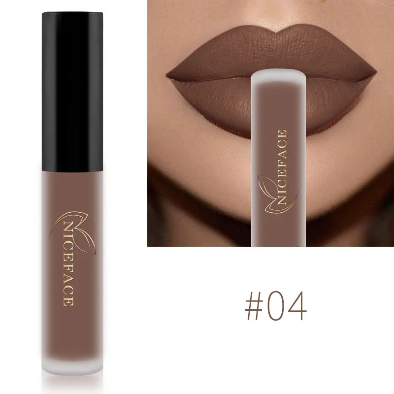 NICEFACE Matte Liquid Lipstick – Waterproof, Long-Lasting