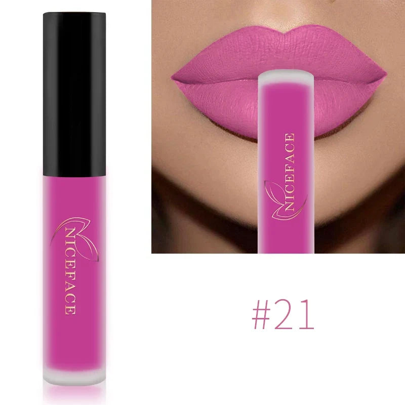 NICEFACE Matte Liquid Lipstick – Waterproof, Long-Lasting