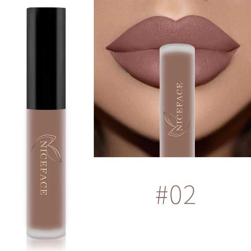 NICEFACE Matte Liquid Lipstick – Waterproof, Long-Lasting