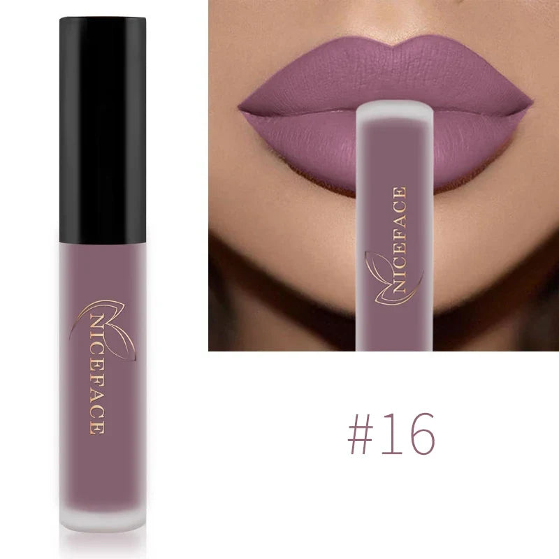 NICEFACE Matte Liquid Lipstick – Waterproof, Long-Lasting