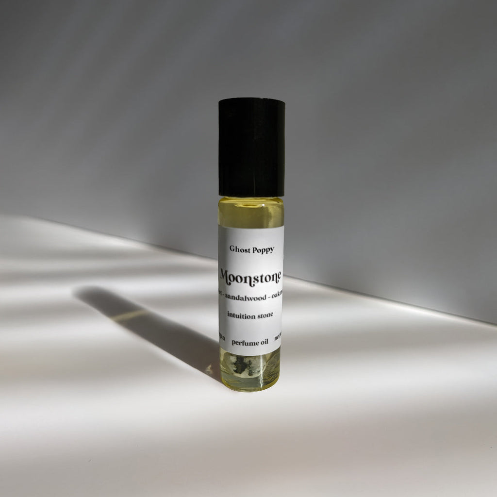 Ghost Poppy Moonstone Perfume Oil – Violet, Sandalwood & Oakmoss