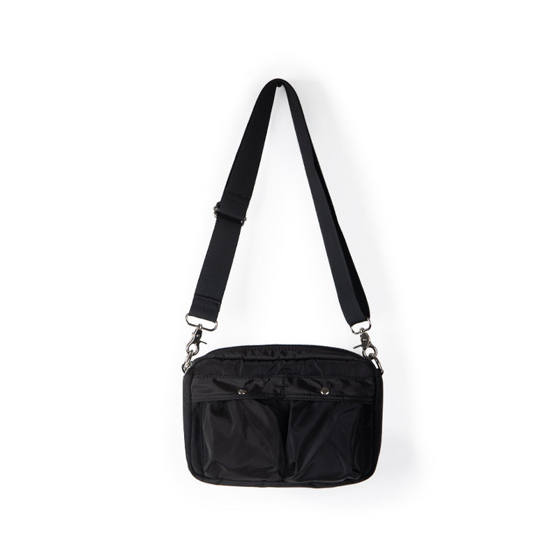 Pleated Nylon Mini Square Crossbody Bag