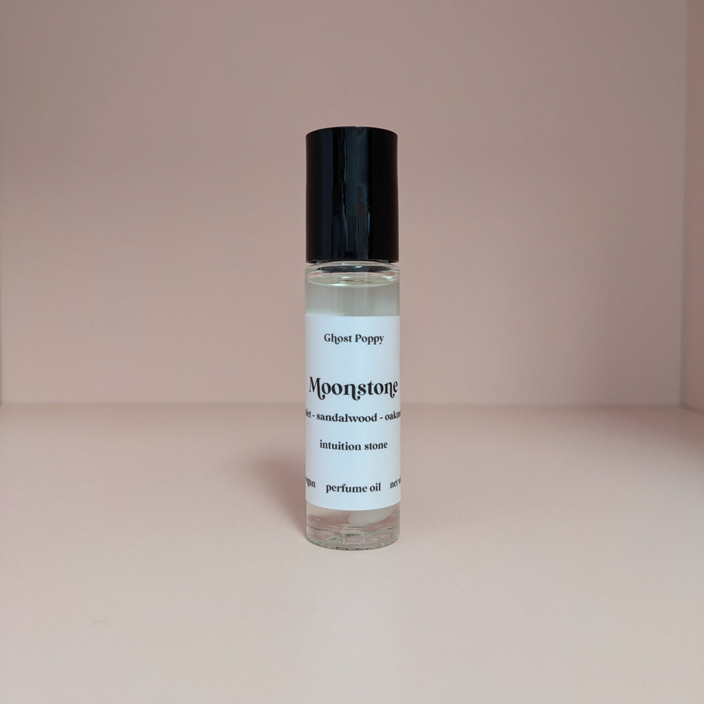 Ghost Poppy Moonstone Perfume Oil – Violet, Sandalwood & Oakmoss