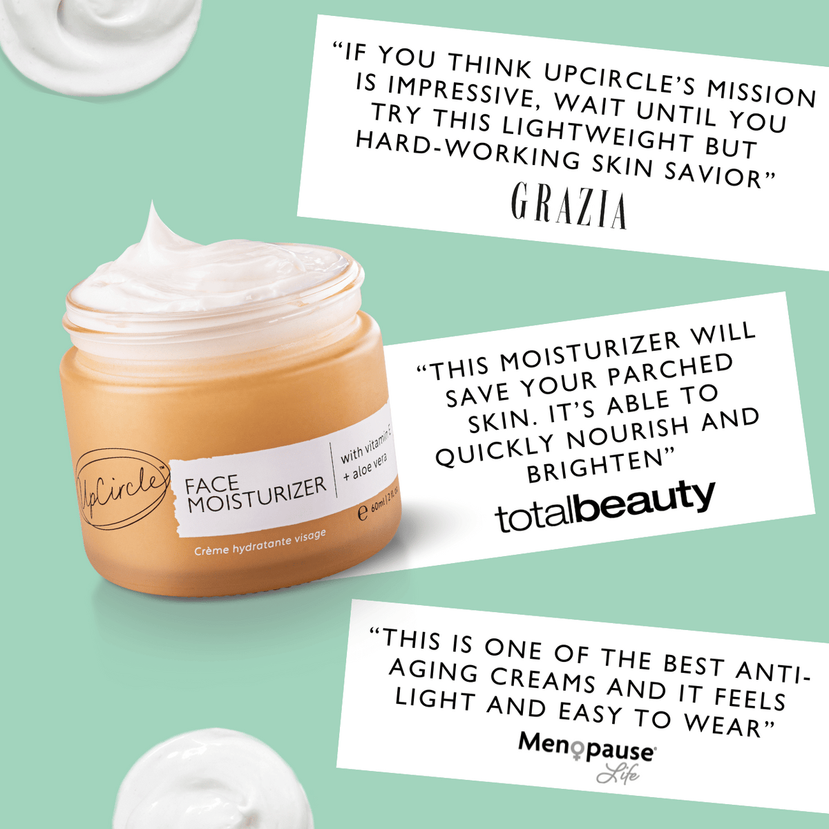 UpCircle Face Moisturizer with Vitamin E – Vegan, All Skin Types