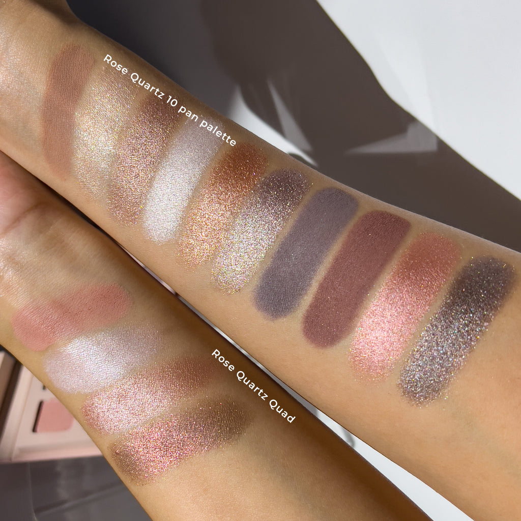 ĀTHR Beauty Rose Quartz Crystal Eyeshadow Palette – 10 Shades