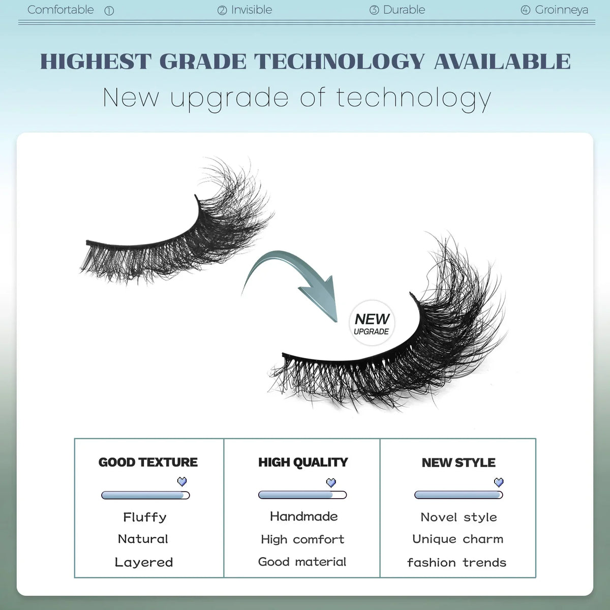 Fluffy Cat-Eye 8D Volume False Lashes – Dramatic Faux Mink
