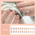 Y2K Star Press-On Nails – Black Gradient Coffin, 24 Pcs