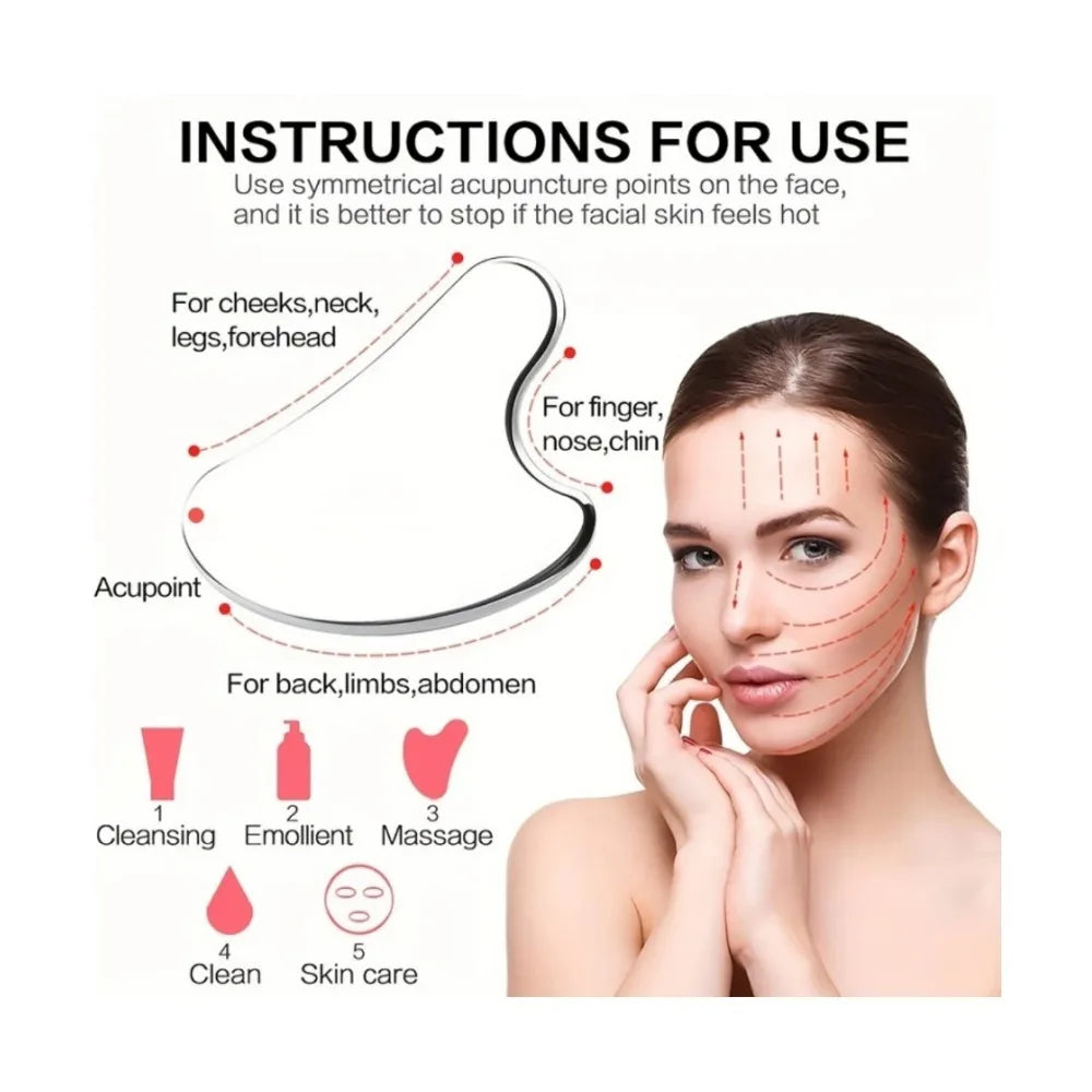 Ice Roller + Gua Sha Set – 3-Piece Facial Massage Kit