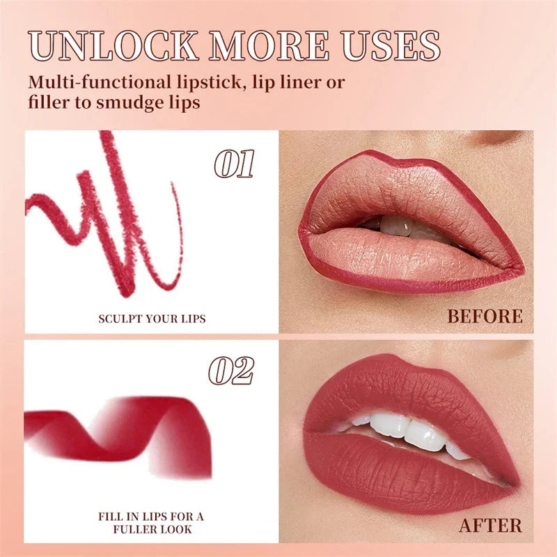 Tapered Matte Lip Liner – Velvet Finish