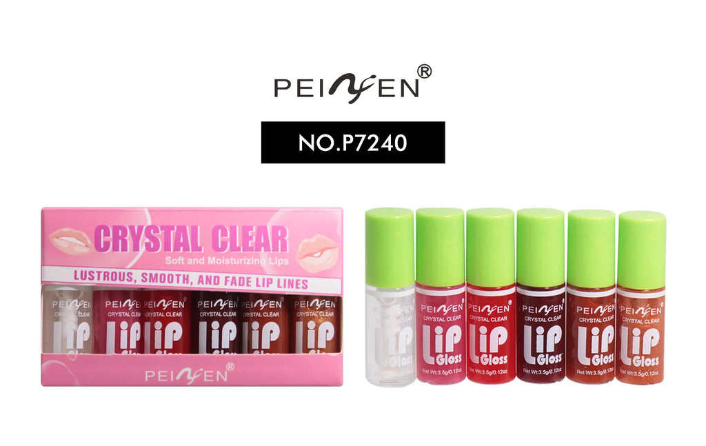 Glass Mirror Lip Gloss Set – 6 Sheer Tints