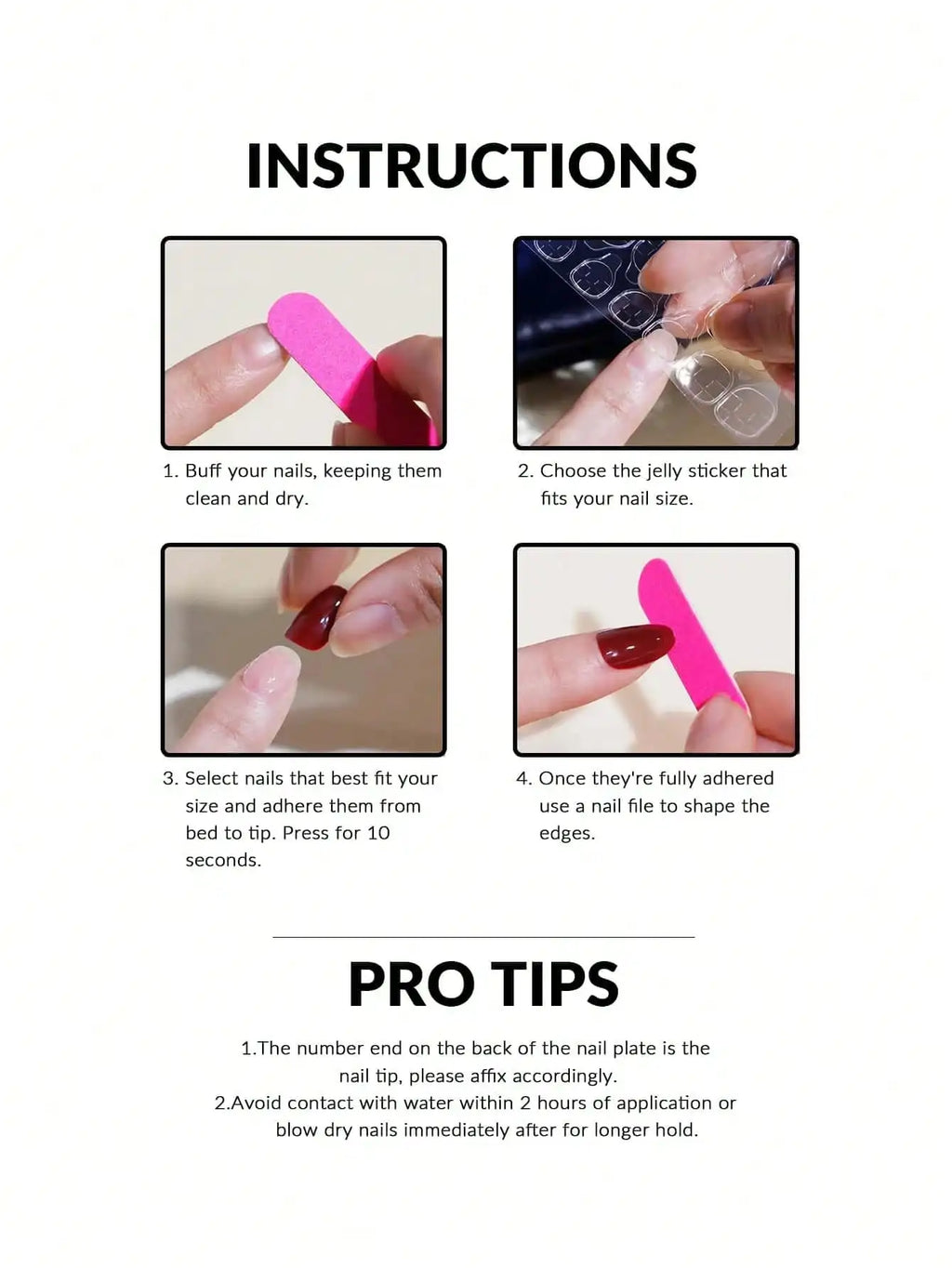 Short Square French Tip Press-On Nails – 24 Pcs, 12 Colors