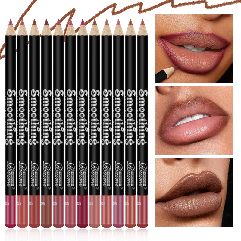 Pro Lip Liner Set – 12 Matte Shades