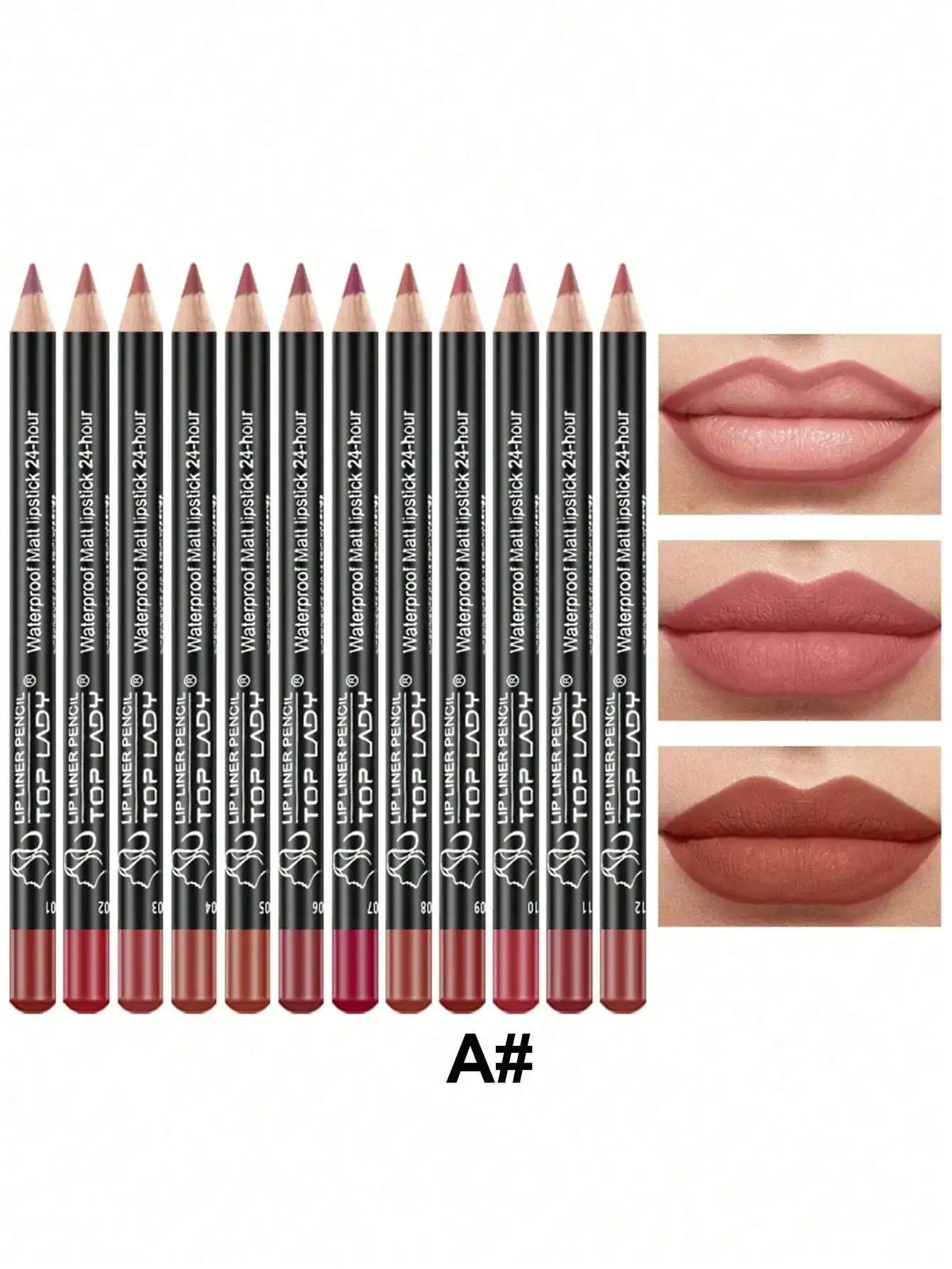 Pro Lip Liner Set – 12 Matte Shades