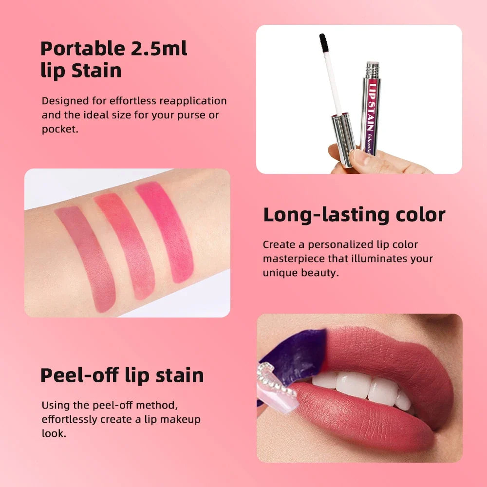 Korean Peel-Off Lip Stain – Long-Wear Matte Tint