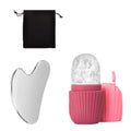 Ice Roller + Gua Sha Set – 3-Piece Facial Massage Kit