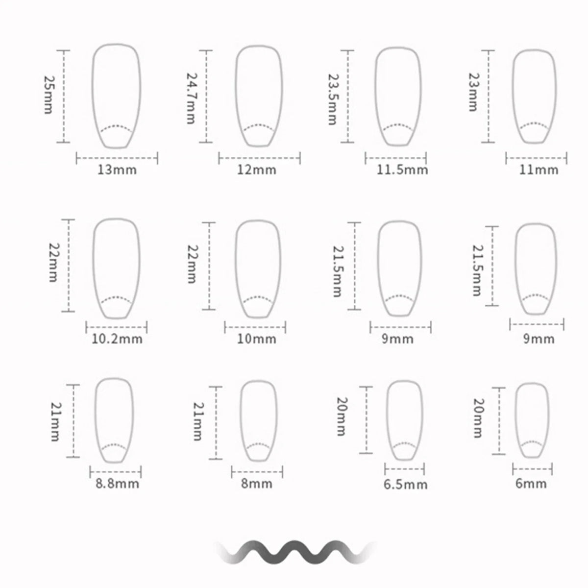 Y2K Star Press-On Nails – Black Gradient Coffin, 24 Pcs