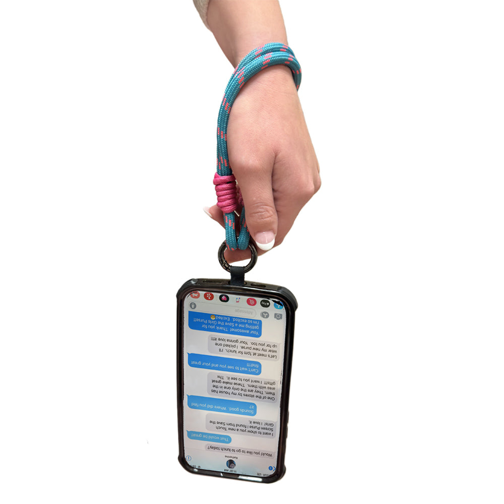 Save the Girls Twin Rope Crossbody Phone Strap with RFID Pouch