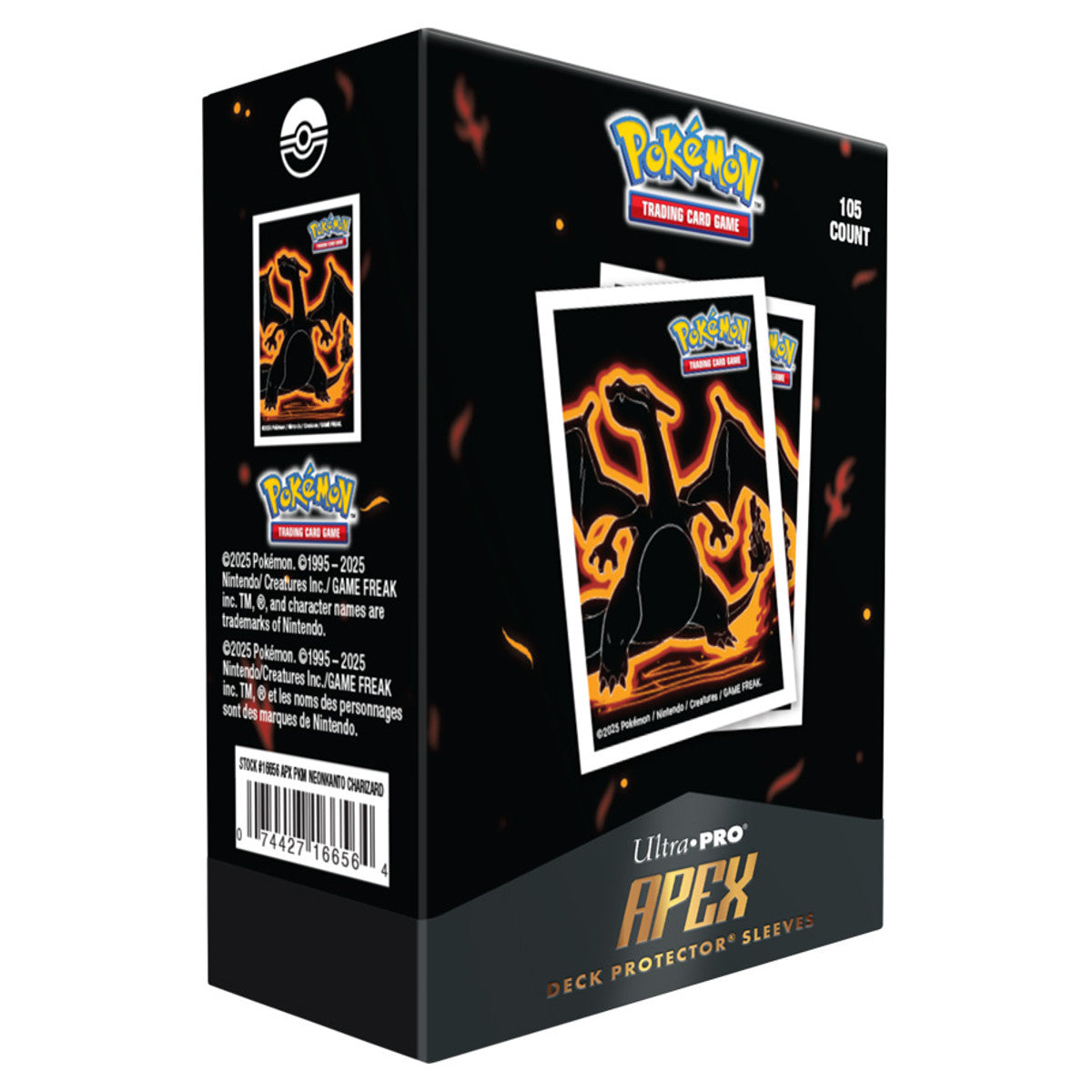 Ultra PRO Apex Neon Kanto Charizard Card Sleeves (105)
