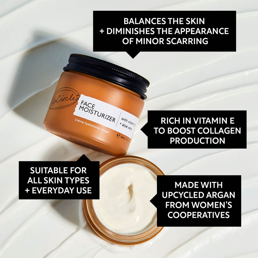 UpCircle Face Moisturizer with Vitamin E – Vegan, All Skin Types