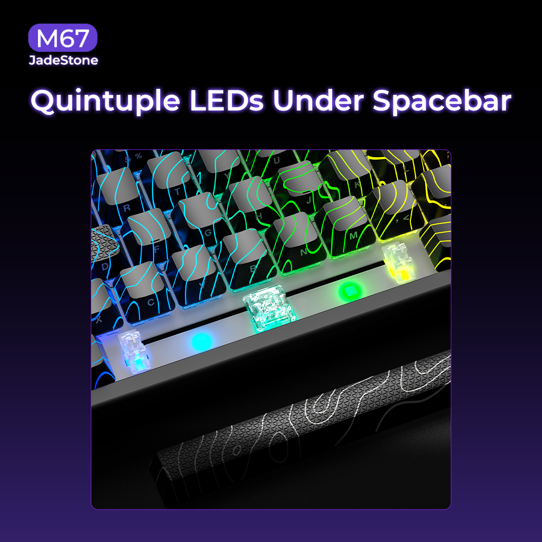 XVX M67 Mechanical Keyboard – Interstellar Black, RGB, Hot-Swap