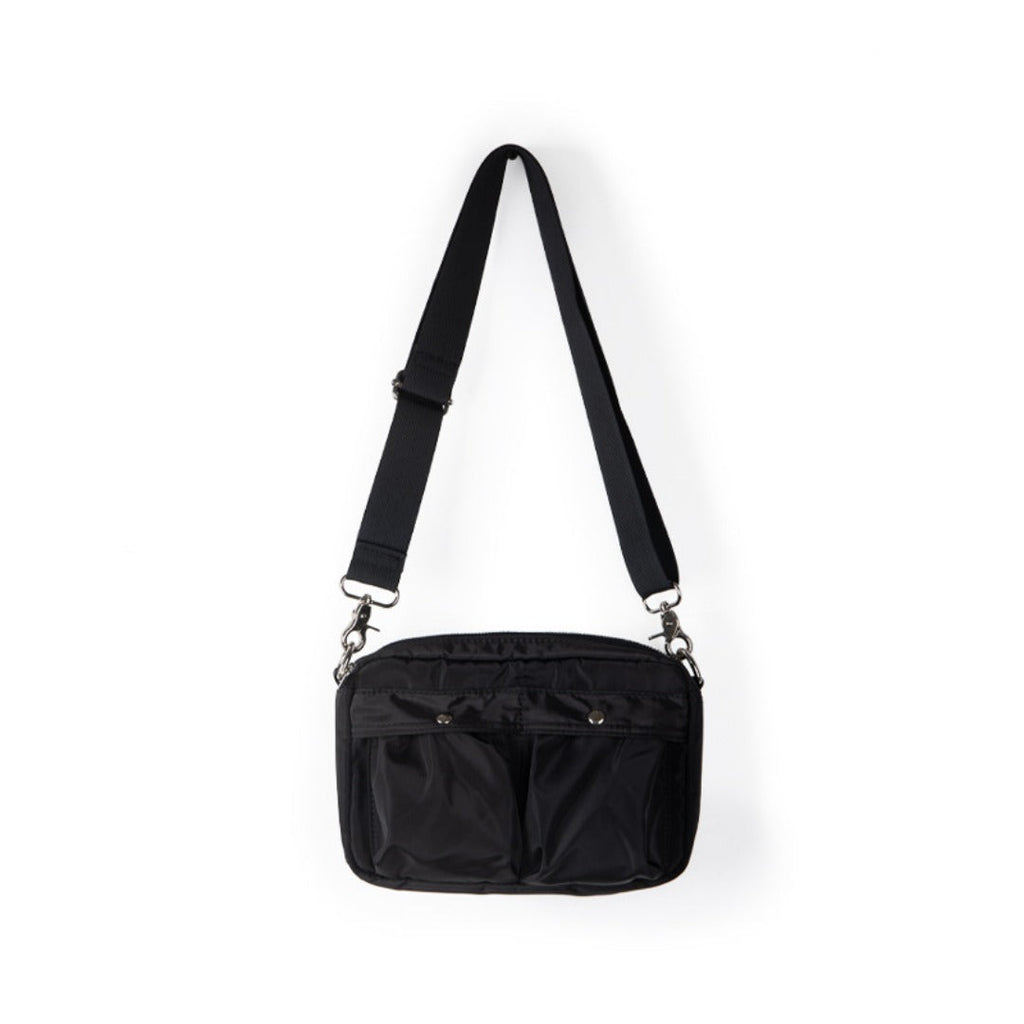 Pleated Nylon Mini Square Crossbody Bag