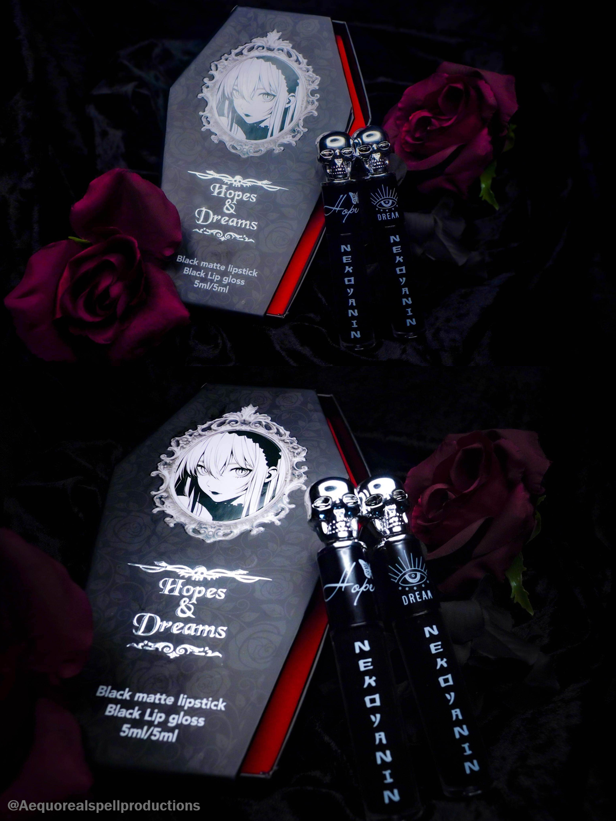 Hopes & Dreams Black Liquid Lipstick + Lip Gloss Duo